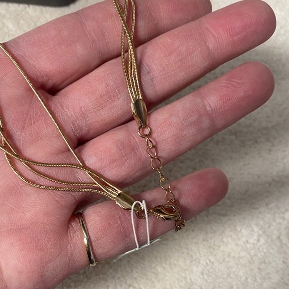 NWT Tasha Gold Crystal Multi-Layer Necklace - Picture 10 of 14